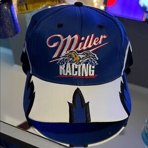 Vintage Miller Racing Blue and White hat